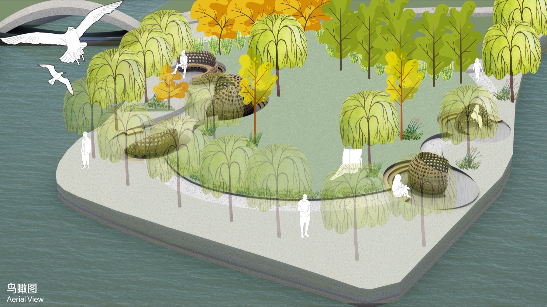 Landscape Design of Island of Lake of Zijingang Campus