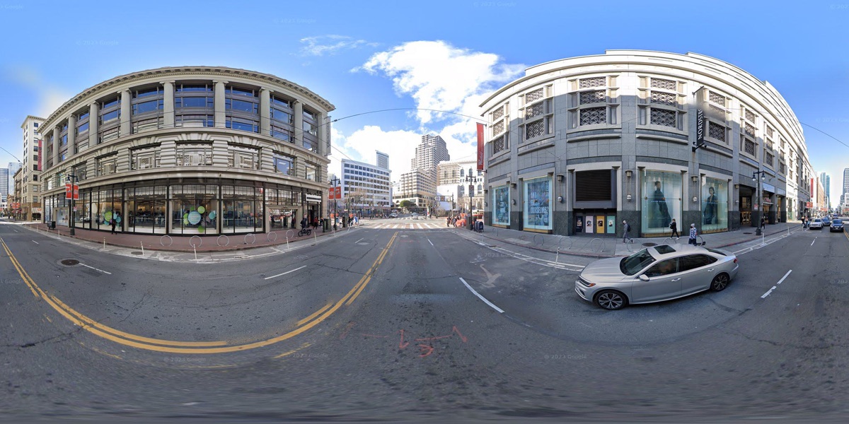 Panoramic street view used in the Sky View Factor project