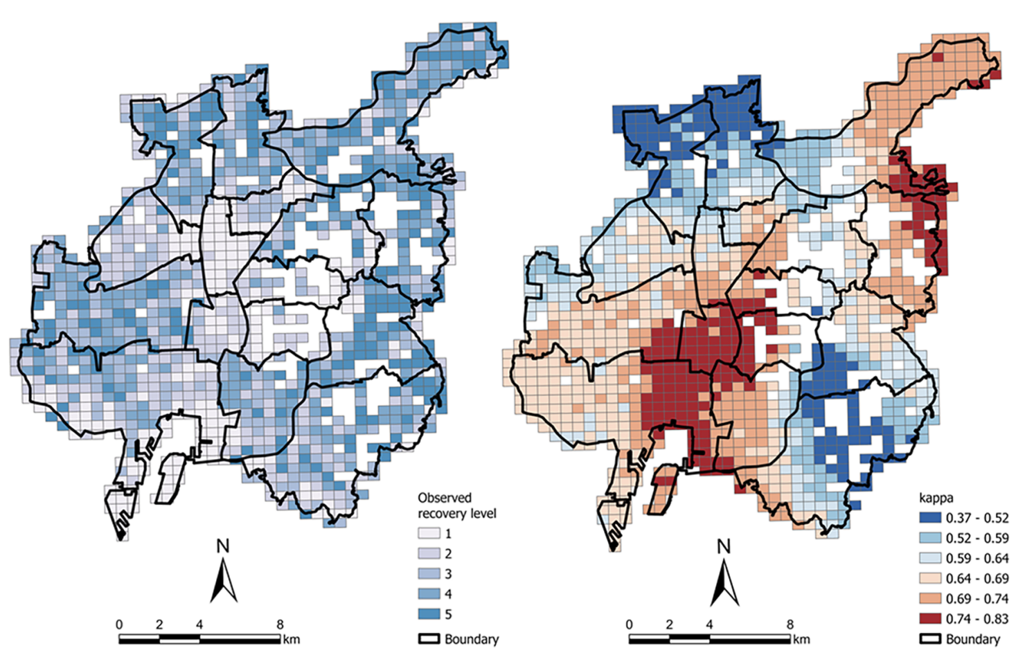 Urban Built Environment recovery map